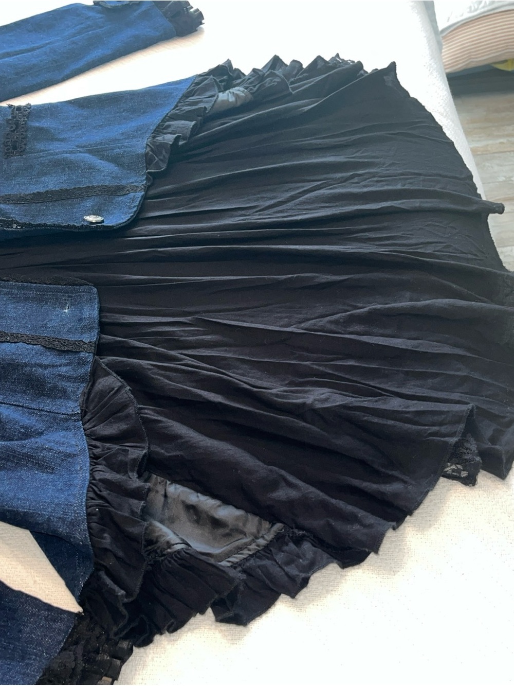 Victorian-Inspired Navy Military Tailcoat Jacket with Black lace Size Large - Picture 6 of 16